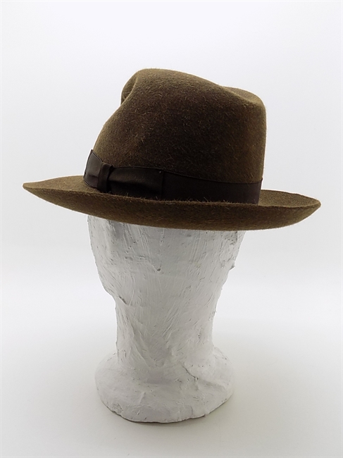 TRILBY IN FELTRO DI LAPIN MARRONE BRUCIATO