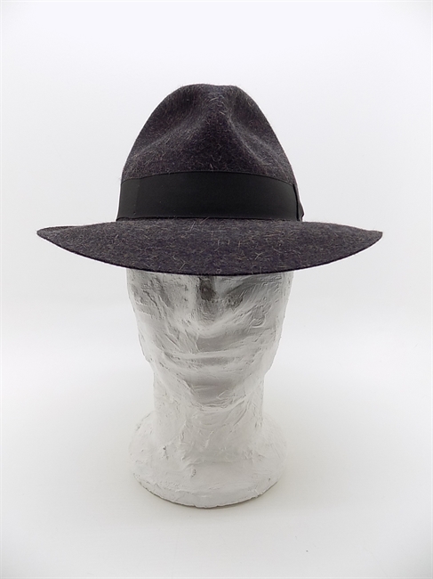 TRILBY IN FELTRO DI LAPIN GRIGIO ANTRACITE MELANGE