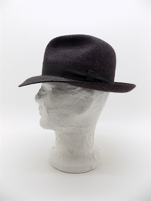 TRILBY IN FELTRO DI LAPIN GRIGIO ANTRACITE MELANGE