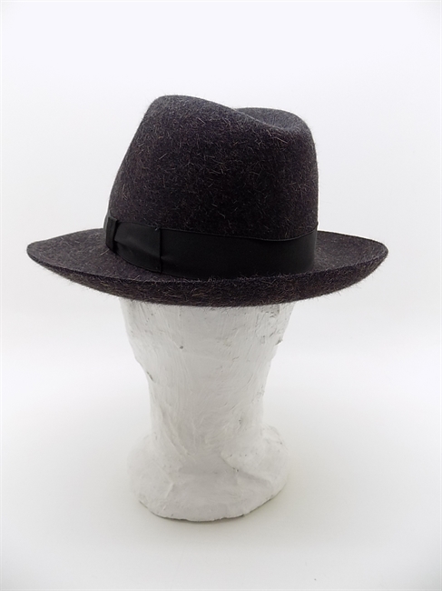 TRILBY IN FELTRO DI LAPIN GRIGIO ANTRACITE MELANGE