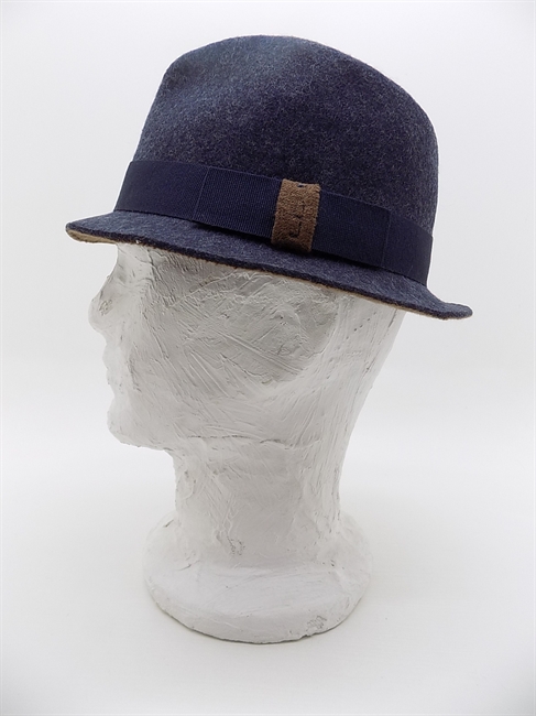 TRILBY FELTRO LANA TESA PICCOLA BLU/BEIGE