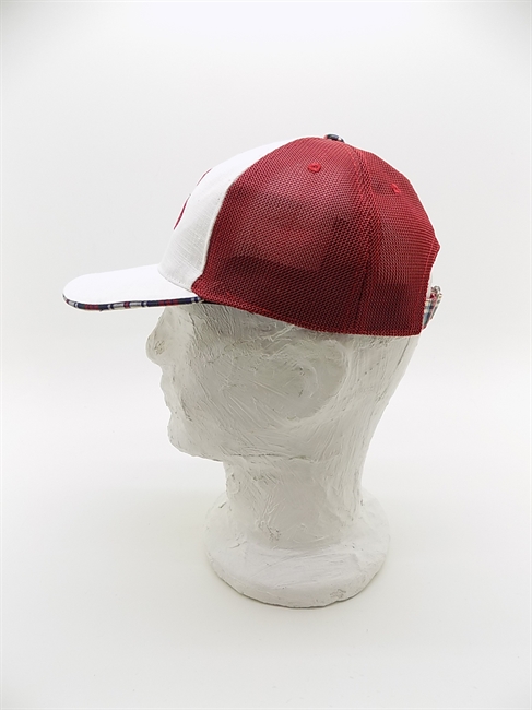 BASEBALL LINO RICAMO INSETTI FOD.SCOZZESE ROSSO